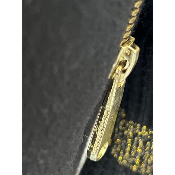 Sam Edelman Long Black Bomber Jacket Womens Size M Wool Blend Gold Accents Indie - Picture 6 of 9